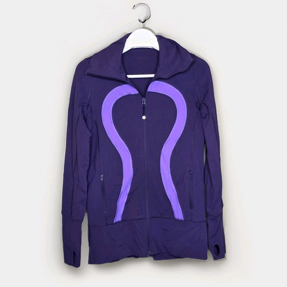 LULULEMON‎ IN STRIDE LOGO JACKET PURPLE WOMENS SIZE 6 EXCELLENT CONDITION